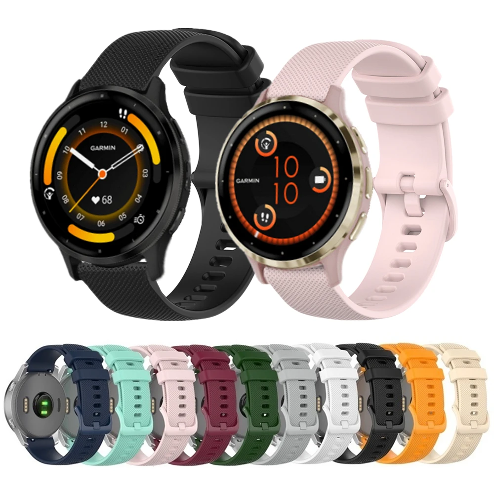 

Силиконовый ремешок для Garmin Venu 3/3S, спортивный браслет для Garmin Forerunner 265S 265 Vivomove Trend, сменные ремешки для умных часов