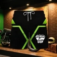 

Summer Popular Quick Drying Breathable Kawasaki Motorcycle Shorts and Off-road Motorcycle Sports Shorts, Outdoor Sports Shorts