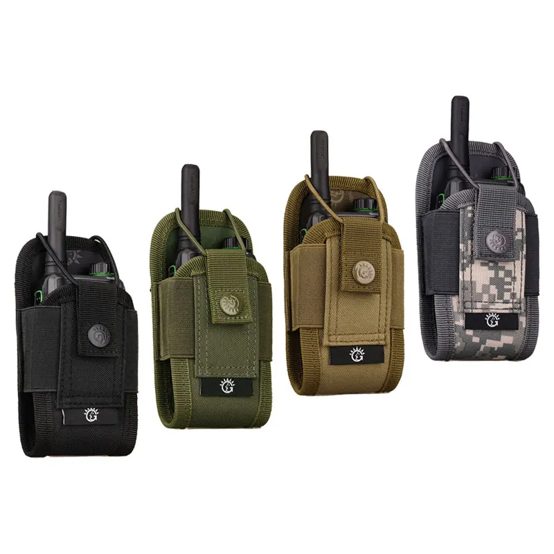 1000D Molle Radio Walkie Talkie Pouch Waist Bag Holder Pocket Portable Interphone Holster Carry Bag for Hunting Camping