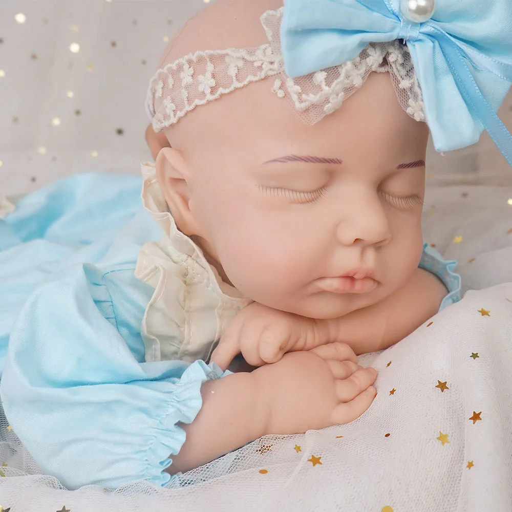 18,9-calowa duża lalka Reborn z pełnego ciała silikonowego Uroczy uśmiech Noworodkowa dziewczynka