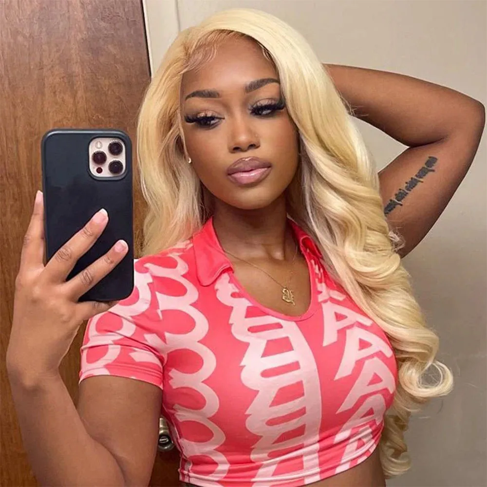 Body Wave HD 613 Honey Blonde 16-34 Inch 13x6 Lace Front Wig Human Hair 13x4 Lace Frontal Wigs Brazilian Water Loose Pre Plucked