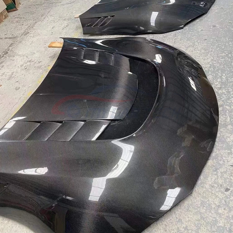 VRS Style Carbon Fiber Hood For Toyota Supra A90 A91 Mk5 t  Car Accessories  Bonnet Engine Cover