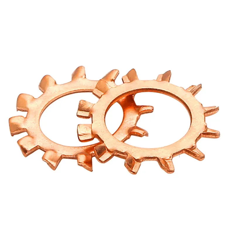 Anti Loosening Phosphor Copper Washer Internal External Tooth Design For Electrical Use M3 to M10