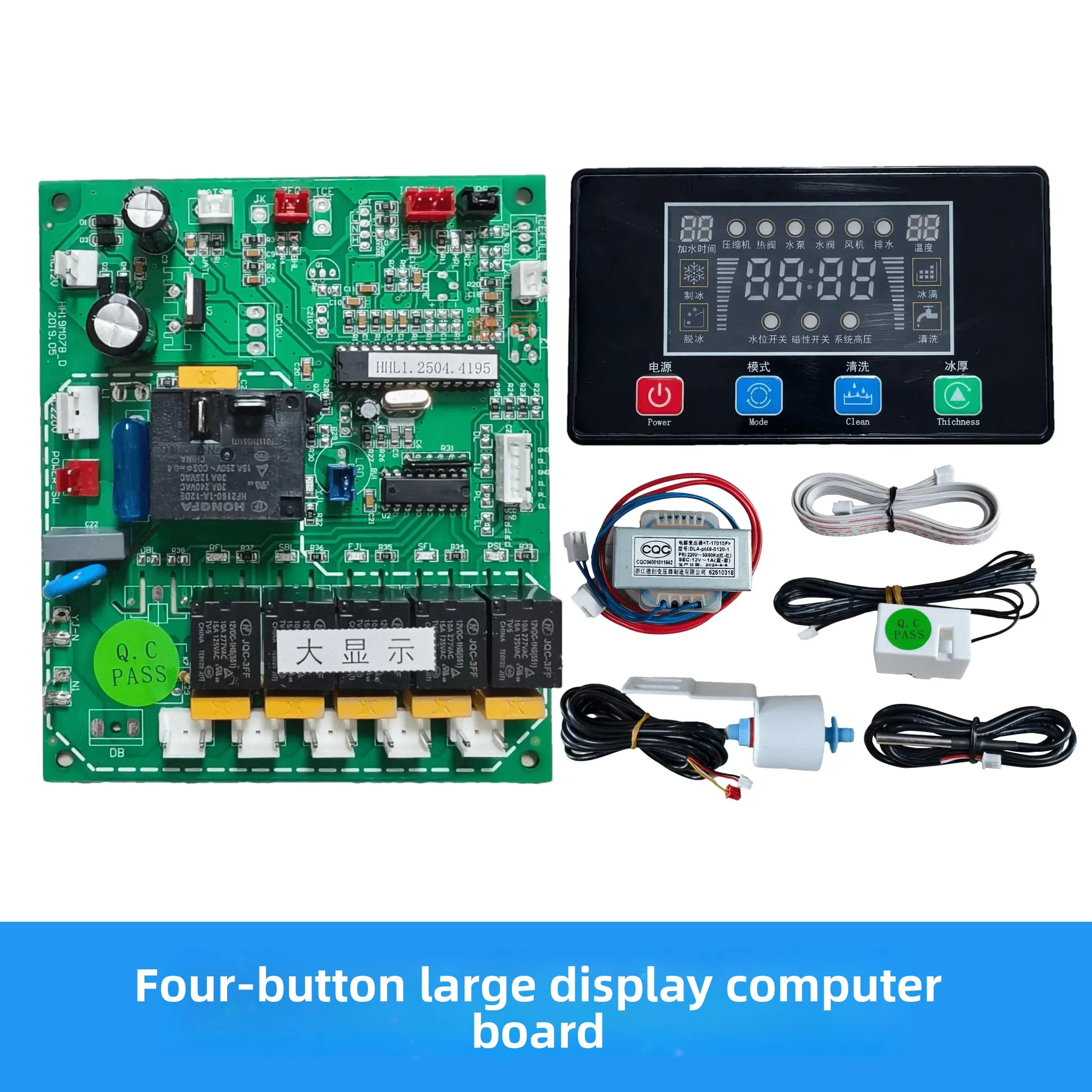 Ice Maker Control Board with Large Display – Replacement PCB for Flowing Ice Machines, Compatible with Multiple Brands
