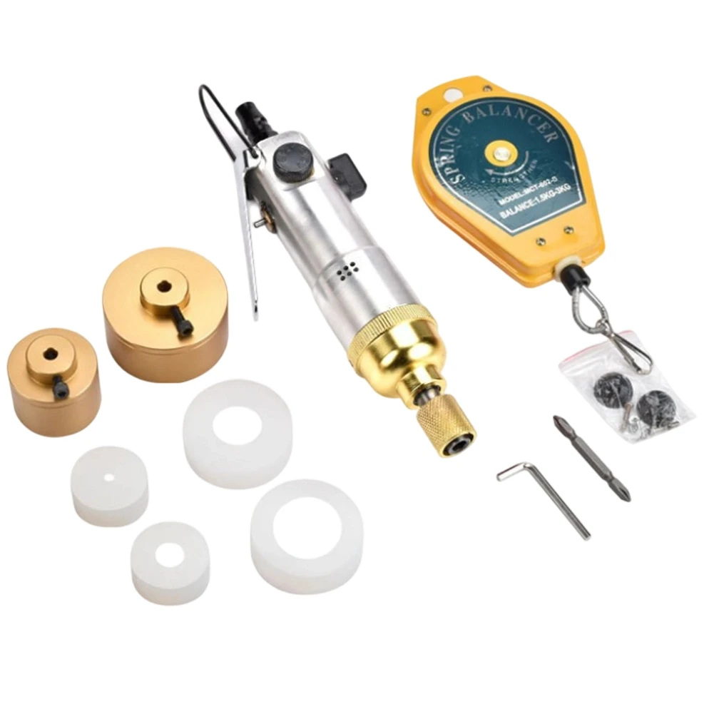 【TODAY-BUY】~@ Pneumatic Bottle Capper Handheld Bottle Capping Sealing Machine Adjustable Speed Bottle Sealing Tool for Φ10-50mm