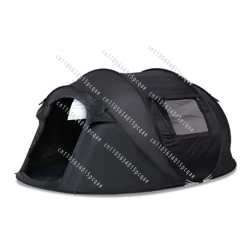 Camping Tent Double Layer 4 Person Waterproof Automatic Beach with Uv Protection Hiking Tourist Awning Mosquito Net Shelter
