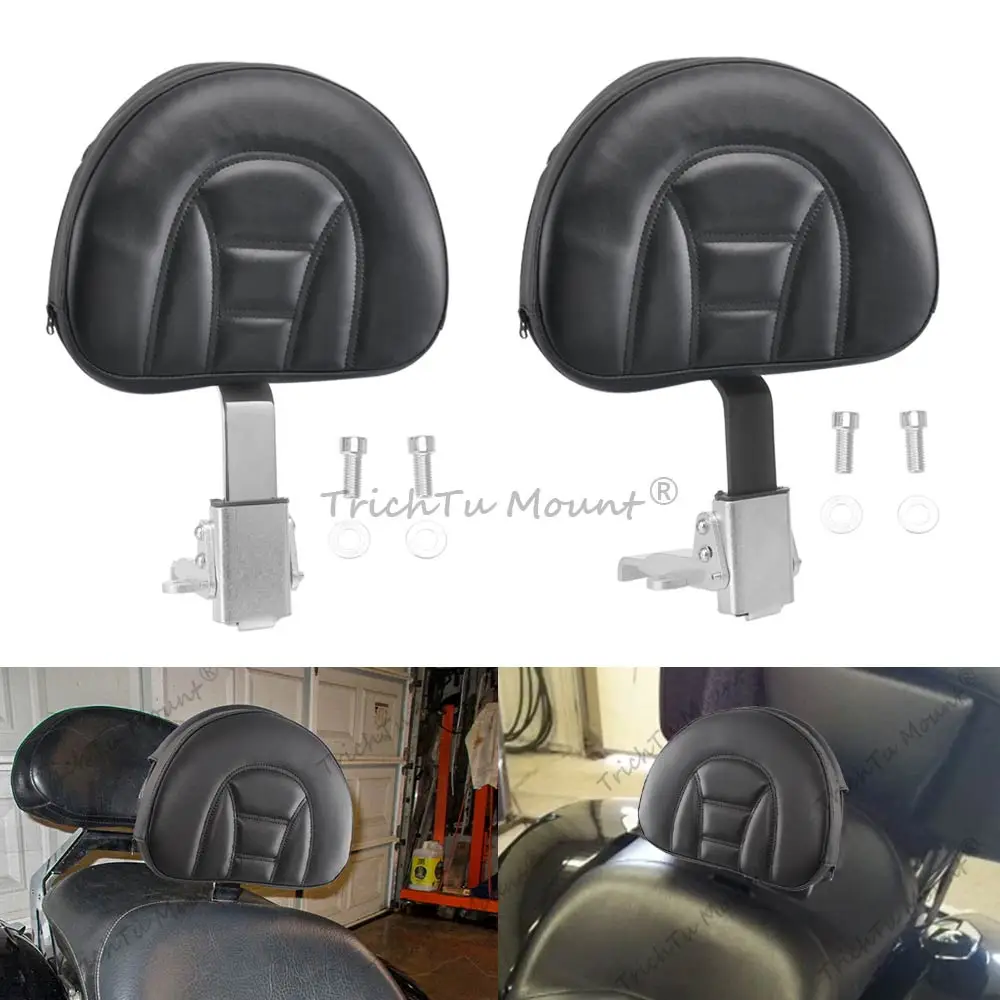 Rider seat Backrest With Mounting Kit Sissy Bar Backrest Compatible with Victory 2012-2017 PU Leather Motorcycle Seat Backrest