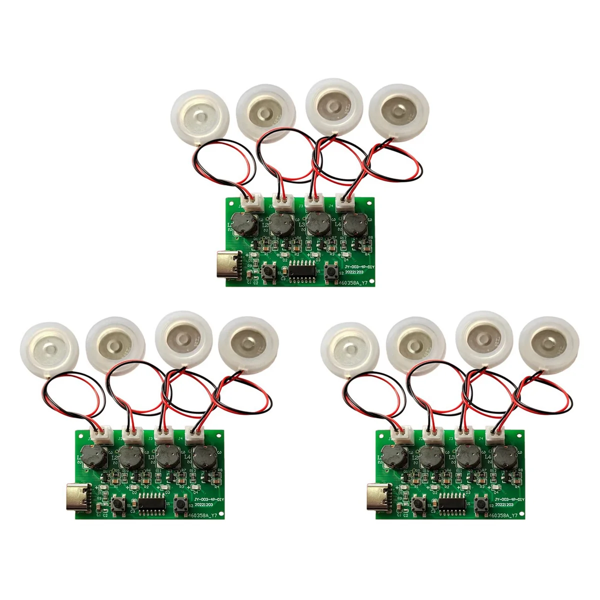 3X Four-Spray Humidifier Module Humidifier Control Board Atomizer Driver Board Four-Spray Humidifier Module,Set A-Y48A