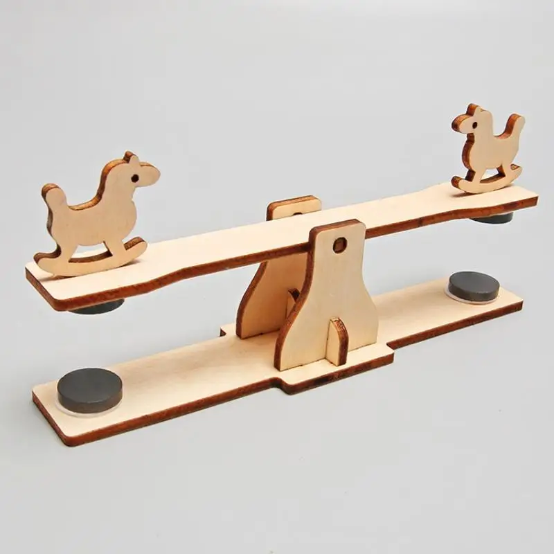 Wooden Magnetic Seesaw DIY Kit No Extra Tools Needed STEM Toy for Kids School Science Project Assignments