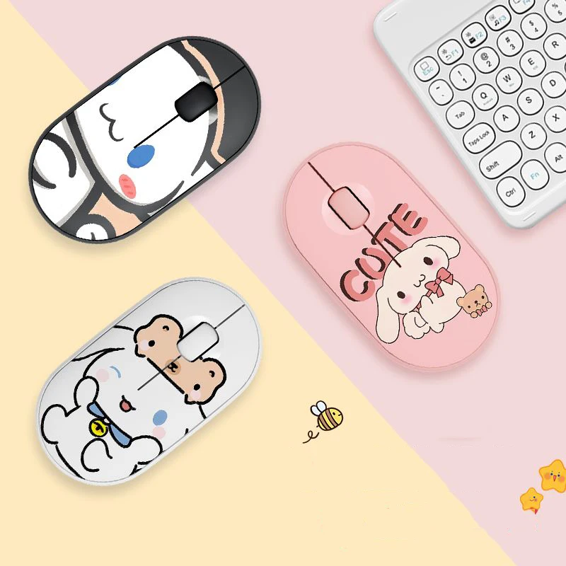 

Cinnamoroll Wireless Bluetooth Mouse for Laptop PC Desktop Compute Mini Silent Mouse Cute Cartoon Anime Ergonomic Design Mouse