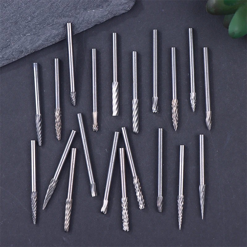 (.) Tungsten Carbide Rotary File Hard Alloy Rotary Bur Drill Bit 3mm Shank Engraving Cutter Grinding Head For Metal And Plastic