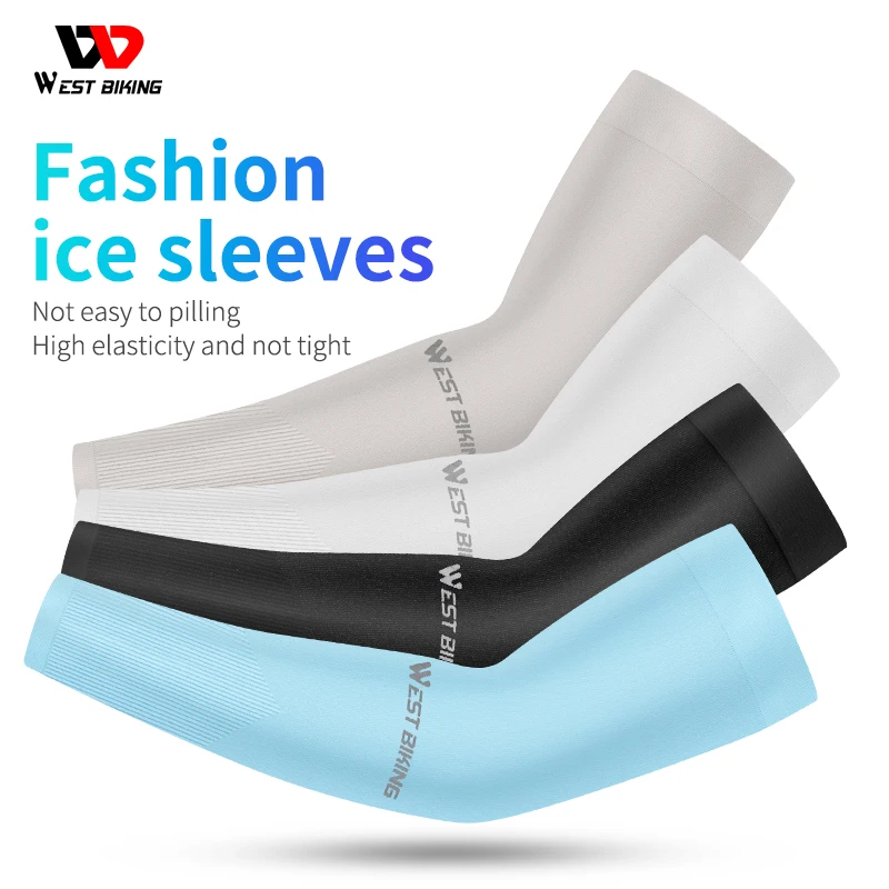 AliExpress NONE WEST BIKING Ice Fabric Running Camping Arm Warmers Basketball Sleeve Running Arm Sleeve Cycling Sleeves Summer Sport Safety Gear