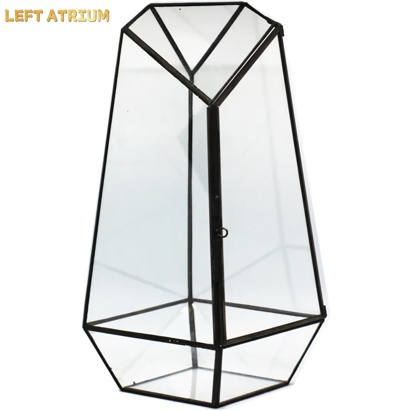Quartz Shape Micro Landscape Glass Terrarium Moss Planter Tank Glass Flower Room Irregular Ecological Vase Geometric Terrarium