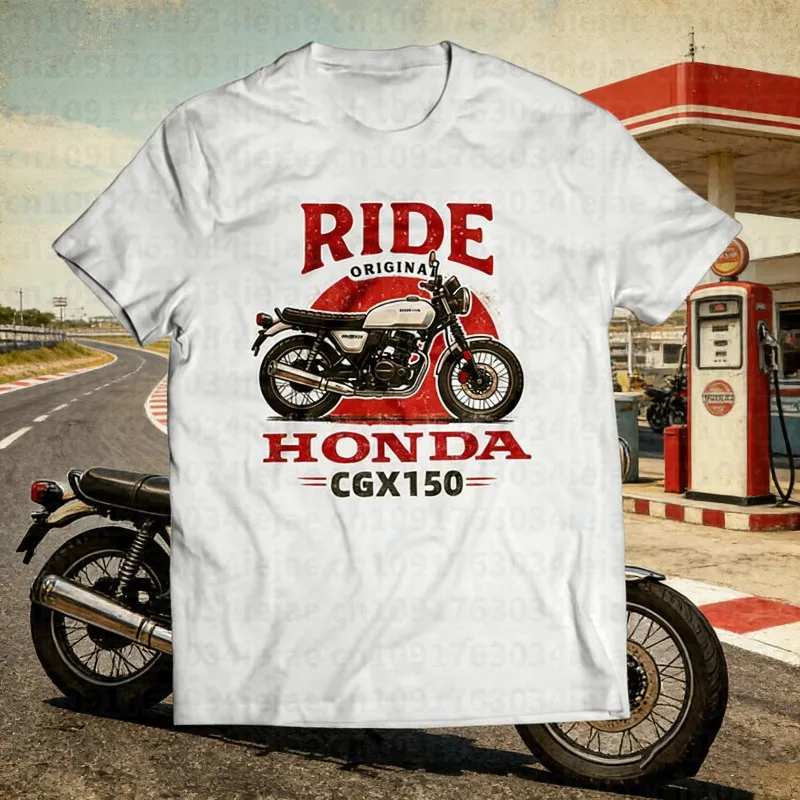 

Honda Sunset Retro Men's T-shirt Summer Short-Sleeve Women's T-shirt 2026 New Fashionable 100% Cotton Couple Motorcycle Top