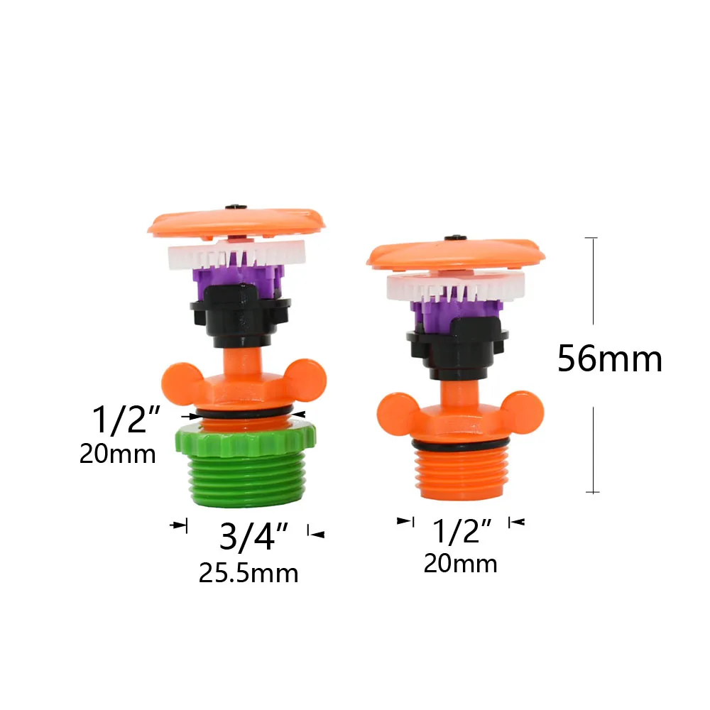 Arroseur d\'eau rotatif, d\'argile de pelouse et de jardin, d\'argile de la ferme, buse, 1/2 po, 3/4 po, 1PC