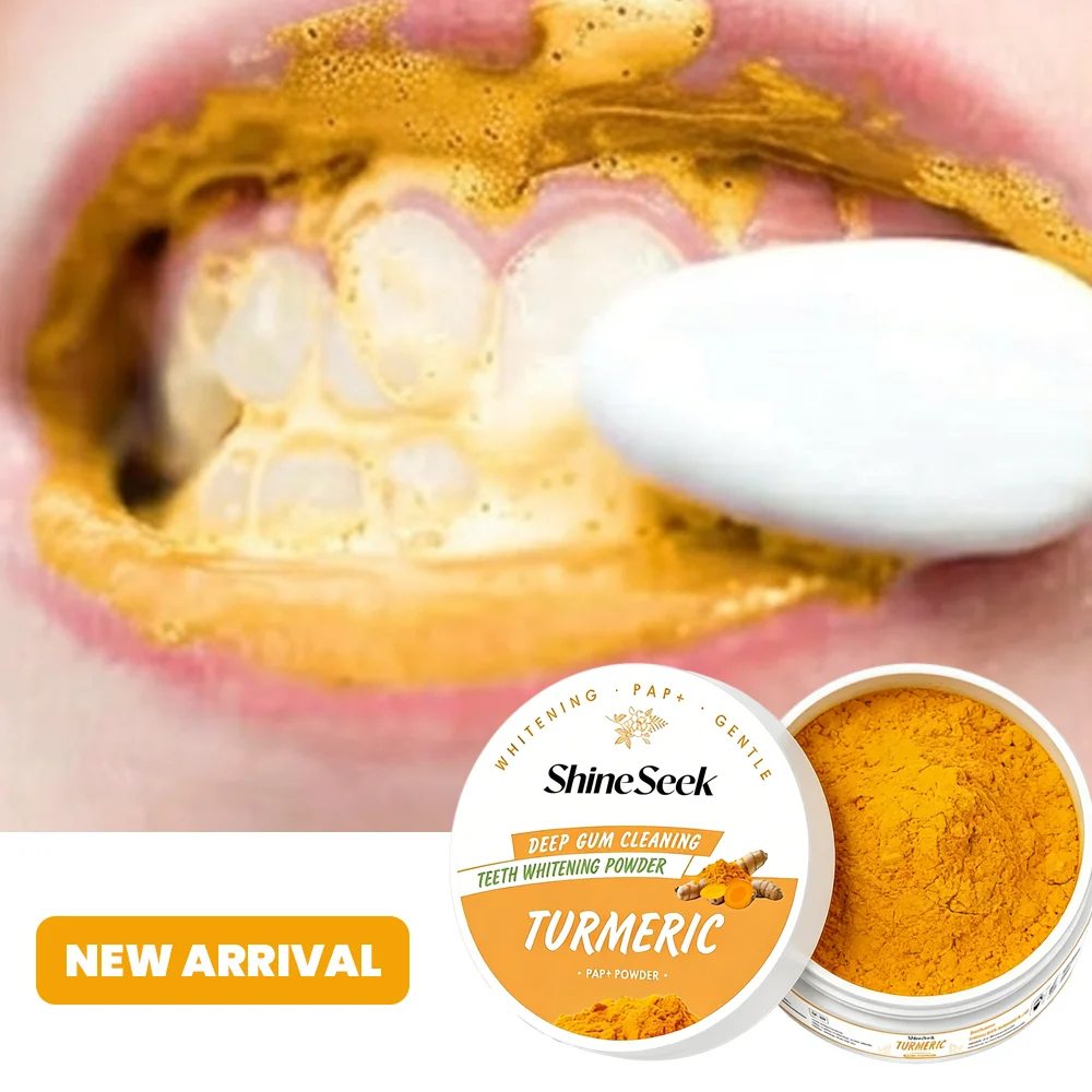 50g Hydroxyapatite Turmeric Tooth Powder, Turmeric Deeply Cleans the Mouth, Hydroxyapatite Remineralizes Teeth, Suitable for Daily Dental and Oral Care