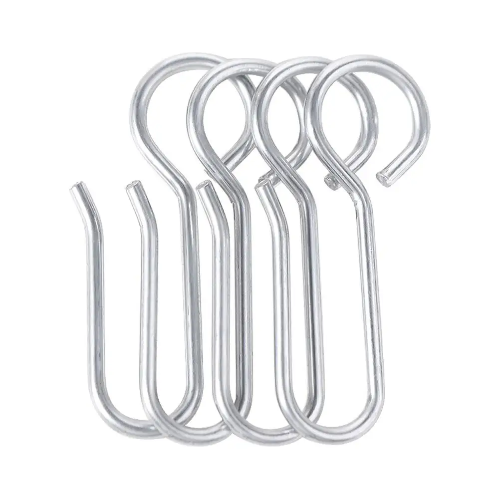 20Pcs S Shaped Curtain Track Hooks Metal Drape Ceiling Drapery Hook Pin Convenient Decoration Hooks Shower Curtain Hanger view 2