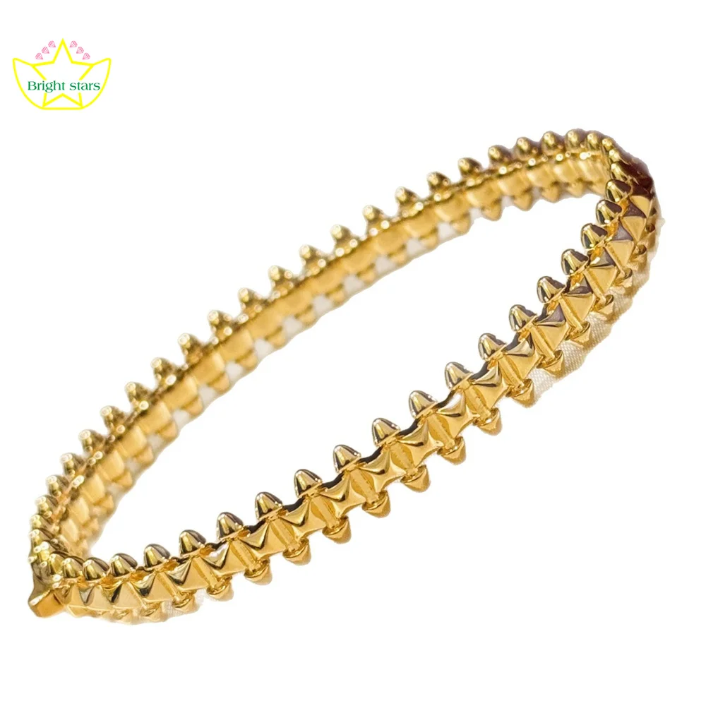 

Bright Stars S925 Sterling silver no diamond Slim version Bolt bracelet fashionable women hand jewerly