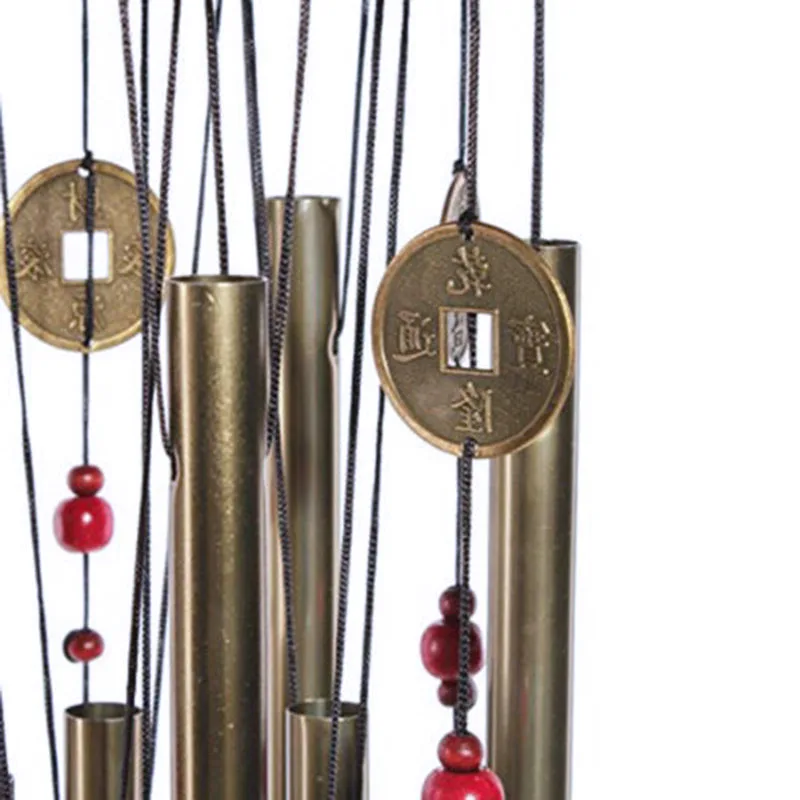 Large Wind Chime Tubes Bells Wood + Metal Church Bell Outdoor indoor Home Garden Decorat Hanging Wind Chime Symbol Of Good Luck