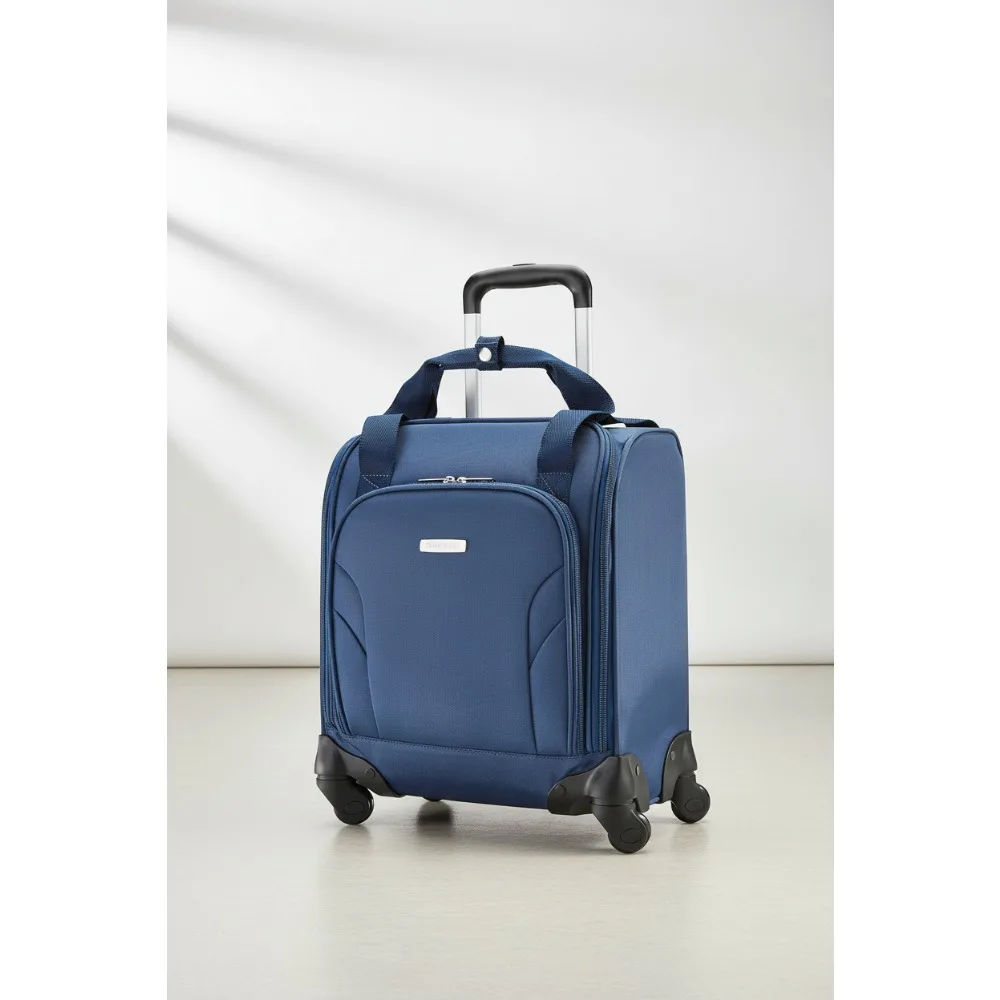 

Compact Underseat Carry-On Spinner with USB Port, 360° Wheels, Laptop Compartment for Frequent Travelers