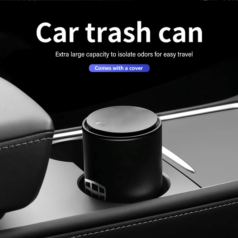 Car Trash Can Ashtray Dust Case Garbage Holder Click Open Cover For Geely Manjaro Coolray gx3 Geometry C Emgrand Atlas Tugella view 2