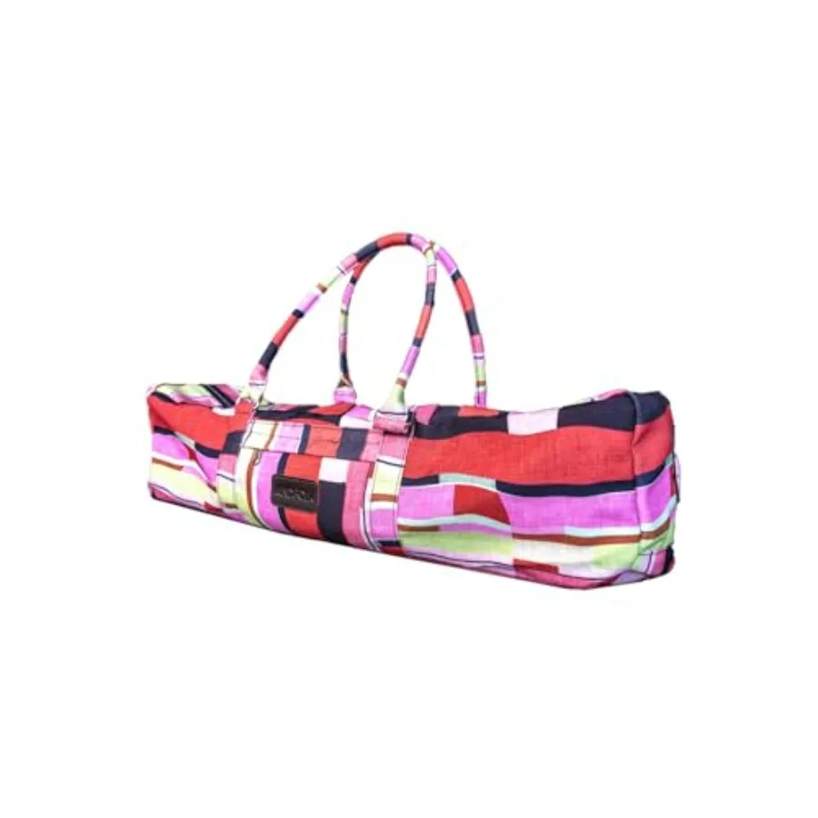 

Yoga Mat Duffle Bag Patterned Canvas with Pocket and Zipper