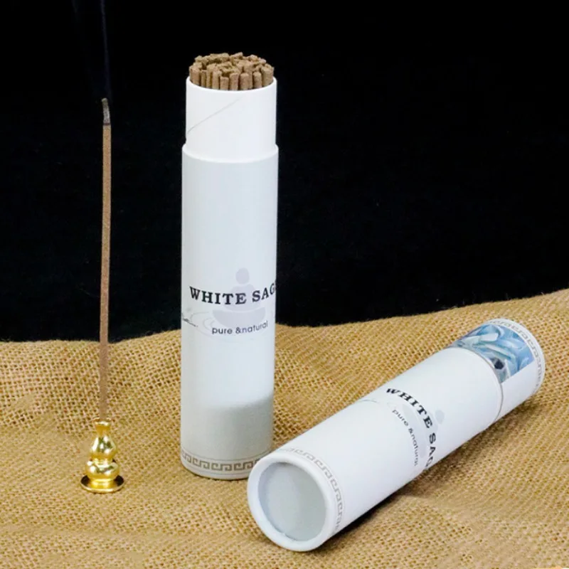 50g White Sage Short Incense Stick Household Fragrance Indoor/Study/Meditation/Soothing Purification Aromatherapy Joss Stick
