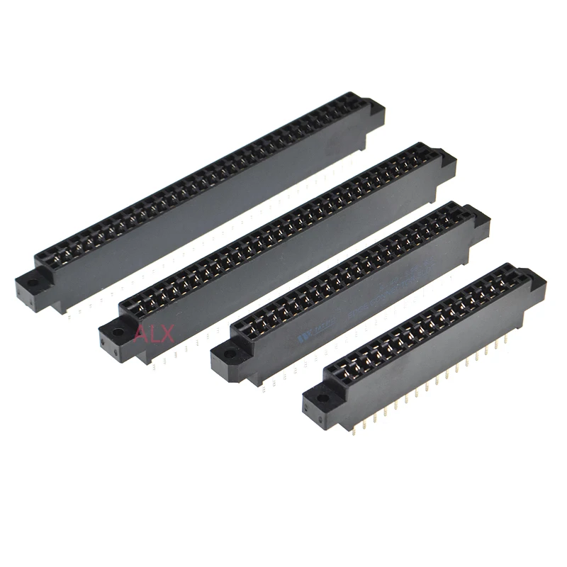 1pcs Edge Card Connector Slot 3.96 mm Pitch 40/44/56/60/86/100 Pin PCB Gold Finger Socket Through Holes
