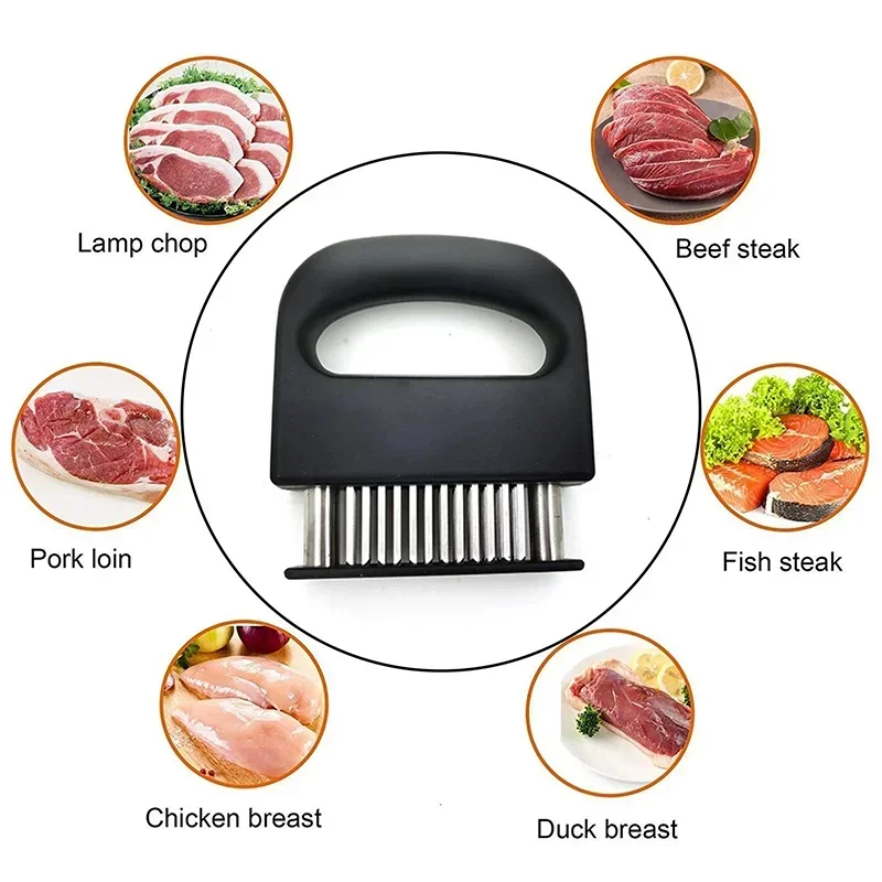 Meat Tenderizer with 48 Stainless Steel Blades Ultra Sharp Needle Tenderizer for Tenderizing Steak Beef Kitchen Gadgets Accessor