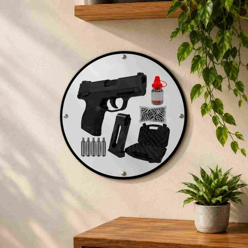 20x20cm The Pistol Metal Sign Is An Ideal Choice for Wall Decoration in Men's Cavesfamily Barsgame Rooms,or Garage Environments.