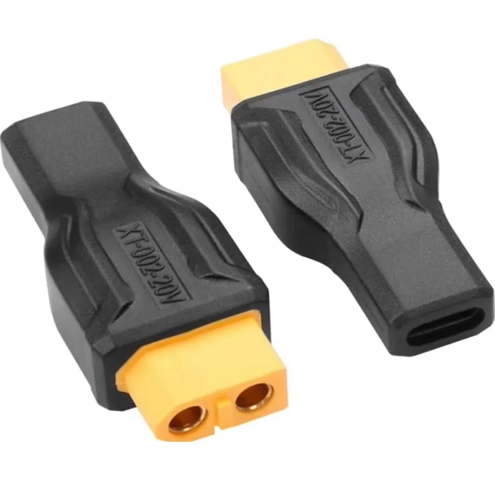 2PCS XT60 Female To Type-C Female Fast Charge Adapter RC Battery Quadcopter Multirotor Drone Charging Part