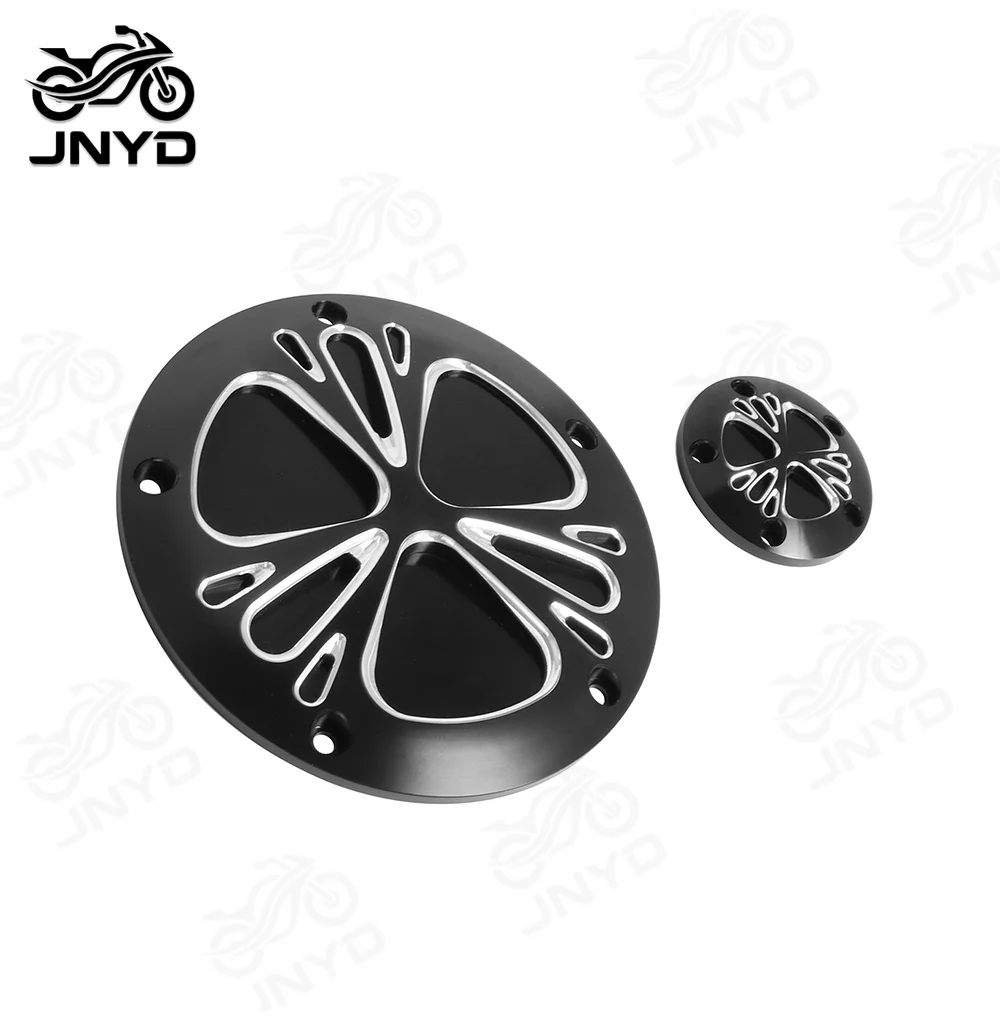 JNYD For Harley Dyna Softail Fat Bob Touring Road King Street Glide 5 Holes Aluminum Motorcycle Derby Timing Timer Cover