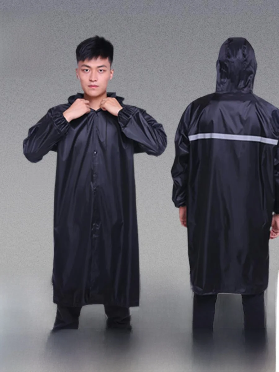 

New Adult Oxford Cloth Long One-Piece Raincoat Windproof Warm Construction Site Emergency Relief Outdoor Labor Protection