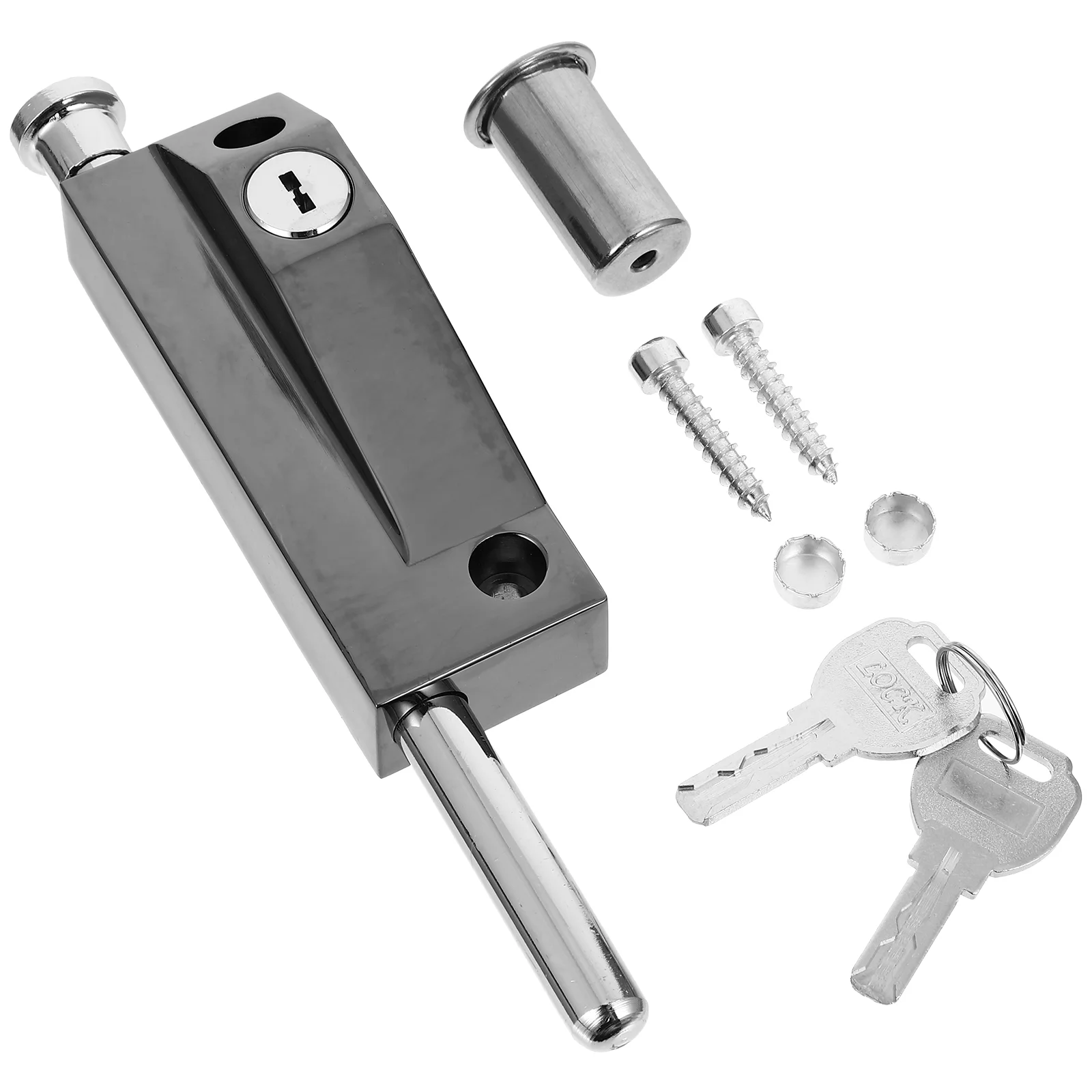 Automatic Door Bolt Latch Home Window Gate Security Pull Ring Spring Bounce Door Bolt Lock Zinc Alloy Safty Gate Latch