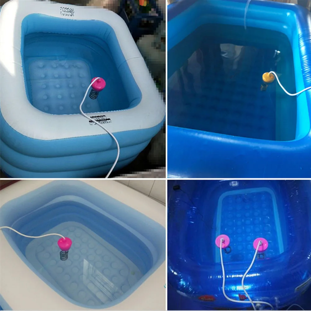 Heizstab, 3000 W, schwimmender Badewannen-Warmwasserbereiter für aufblasbares Pool mit digitalem Thermometer, UK-Stecker, rosiger Badewannen-Warmwasserbereiter