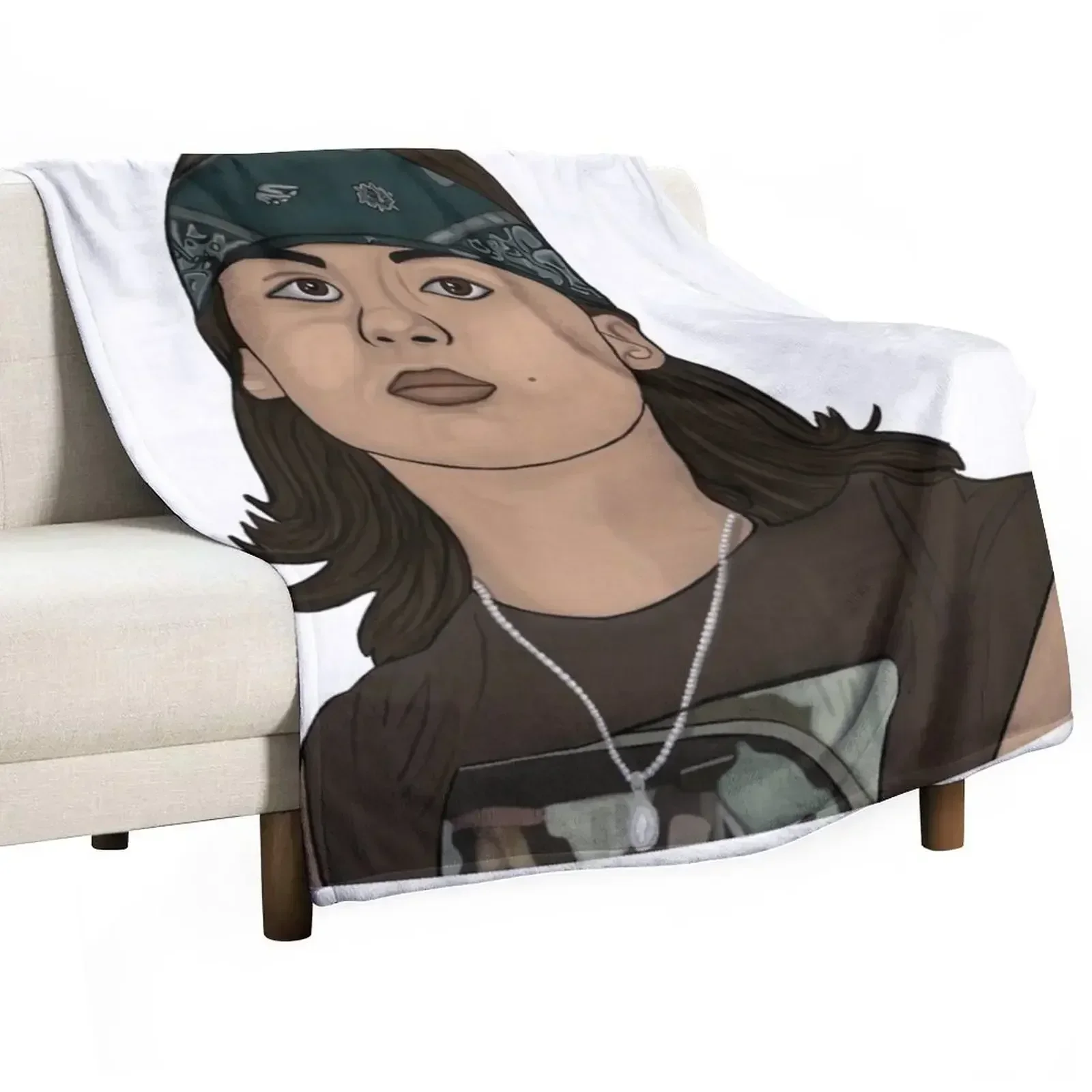 Robin Arellano Throw Blanket Hair Decorative Sofa funny gift for winter Luxury Designer christmas decoration Blankets