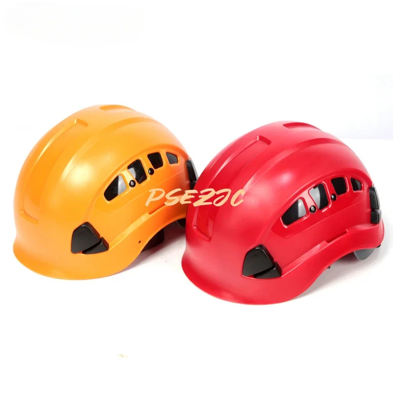 Outdoor Climbing and Rock  Safety Helmet with Adjustable Cave Exploration Rescue Speed Descent