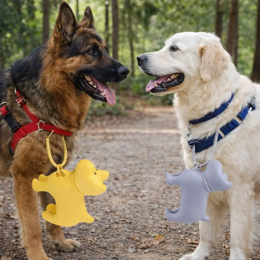 

Hands-Free Dog Shaped Pet Poop Bag Holder Hanging Portable Pet Garbage Bag Dispenser with Clip Trash Bag Dispenser Travel