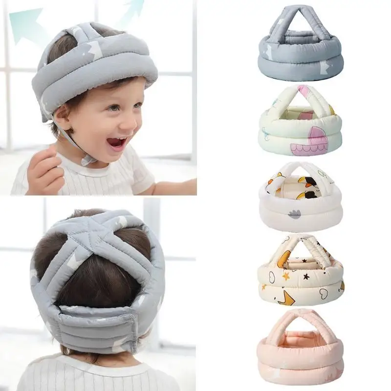 

652F Toddler Baby Infant Anti-fall Head Safety Cotton Pillow Children Protective Cushion Safe Care Cap Breathable