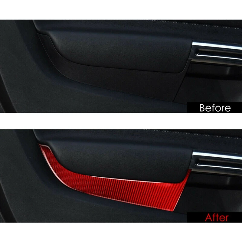 Interior Mouldings Car Door Panel Decoration Cover Stickers For Ford Mustang 2015+ Styling