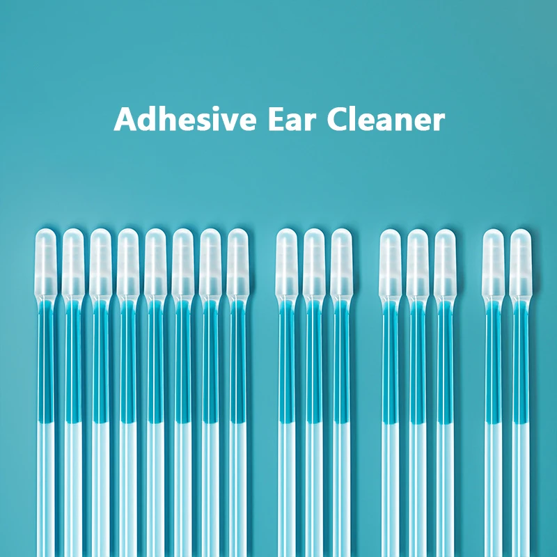 24Pcs/Box Disposable Sticky Ear Swabs Pick Reusable Ear Cleaner Soft Ear Wax Removal Tool Earwax Remover For Olders Adult Kid.