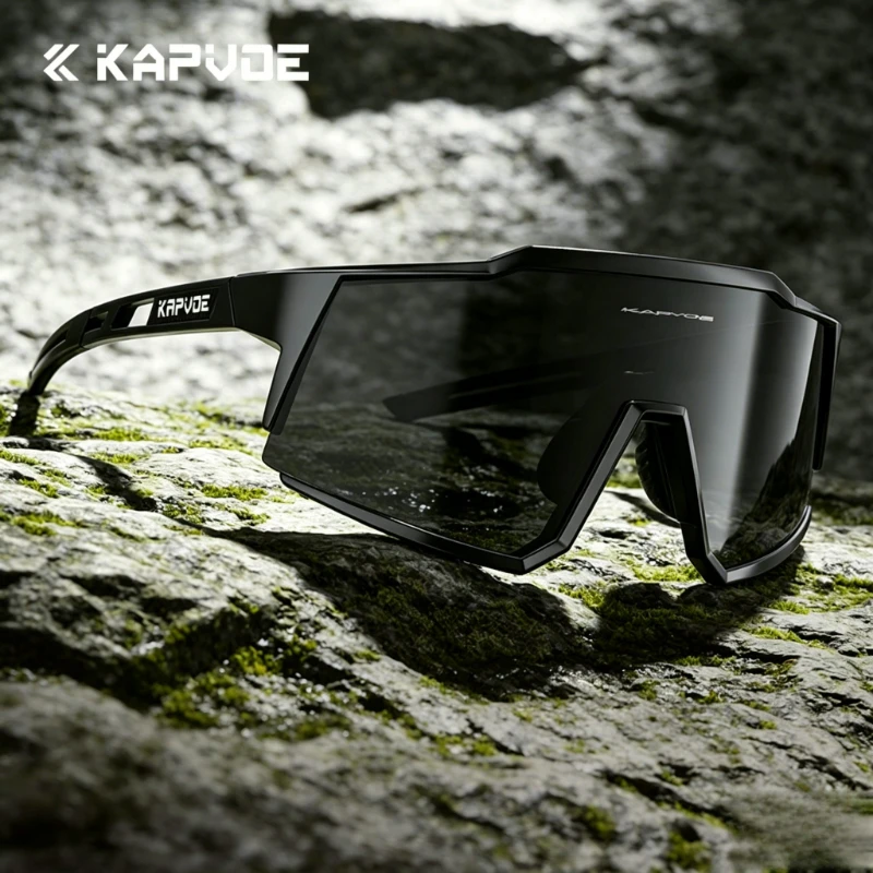 KAPVOE Neue Bergsteiger-Sonnenbrille Radfahrbrille Outdoor-Sportbrille Wanderbrille für Männer und Frauen MTB Fahrrad UV400 Winddicht