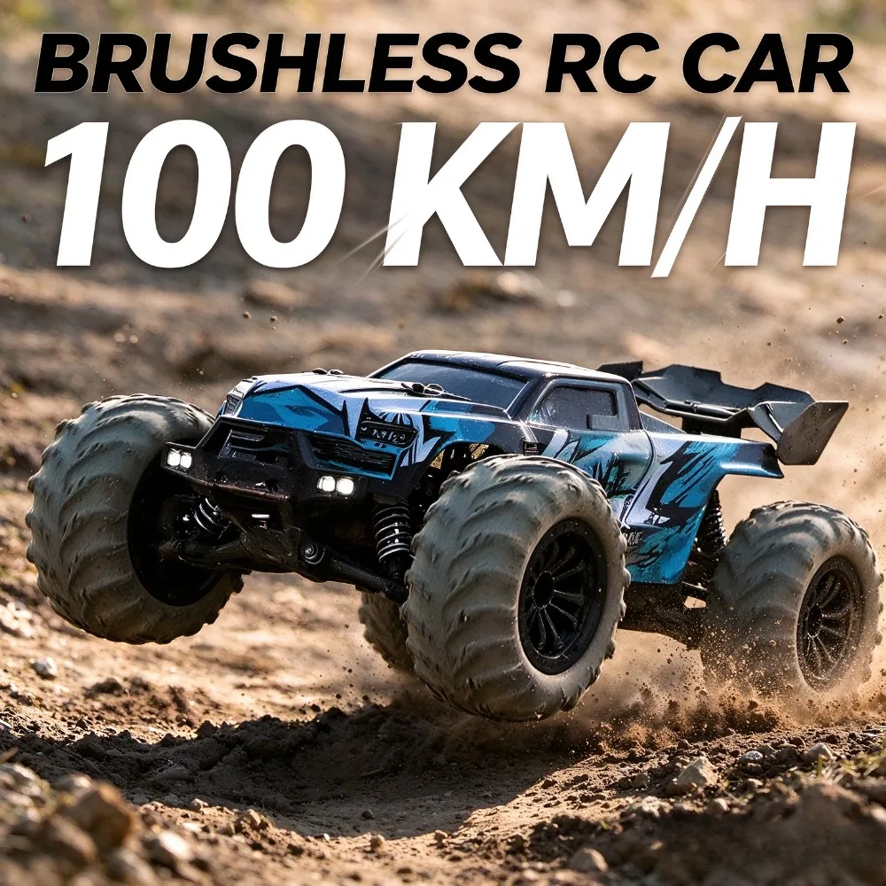 Professional Grade Brushless RC Racing Car 4WD High-Speed Offroad Drift Vehicle, Hobby Remote Control Car for Adults and Boys
