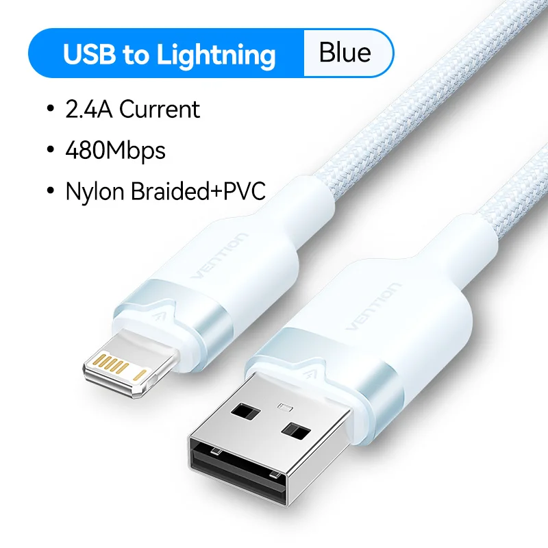 Ventie USB naar Lightning 12 W 2.4A Data Draad Snelle Oplaadkabel Voor iPhone 14 Pro 8-14 USB A naar Lightning Oplaadkabel Voor iPad
