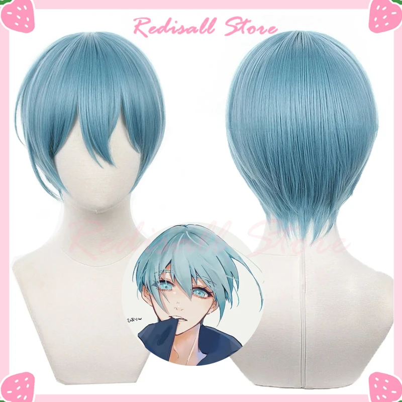 

Blue Lock Hiori Yo Cosplay Wig Blue Short Hair Role Play Heat Resistant Headwear Anime Free Wig Cap