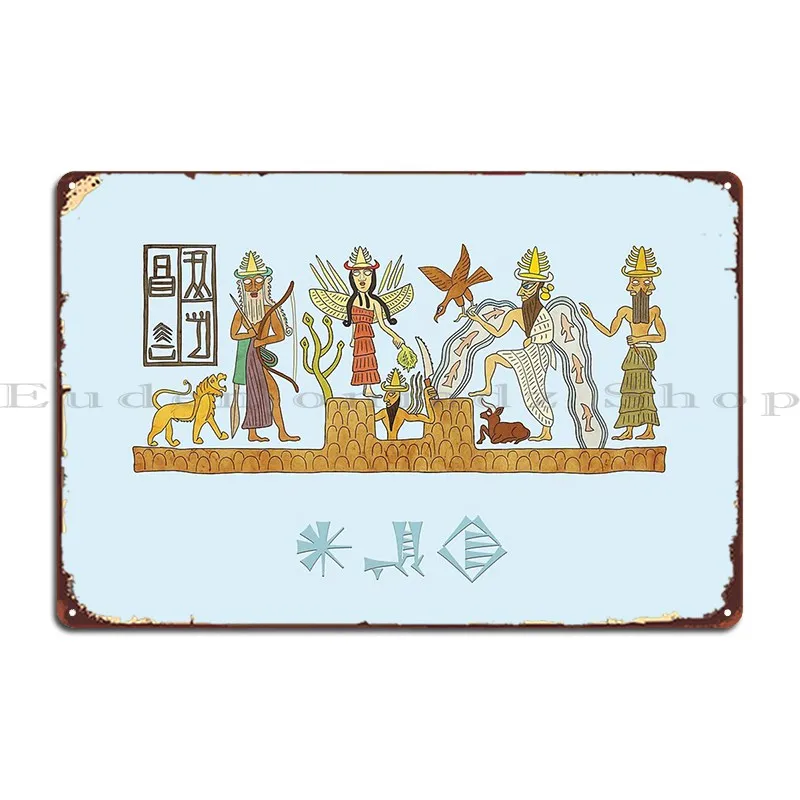 Enki Metal Sign Party Designing Wall Cave Poster Designing Tin Sign Poster