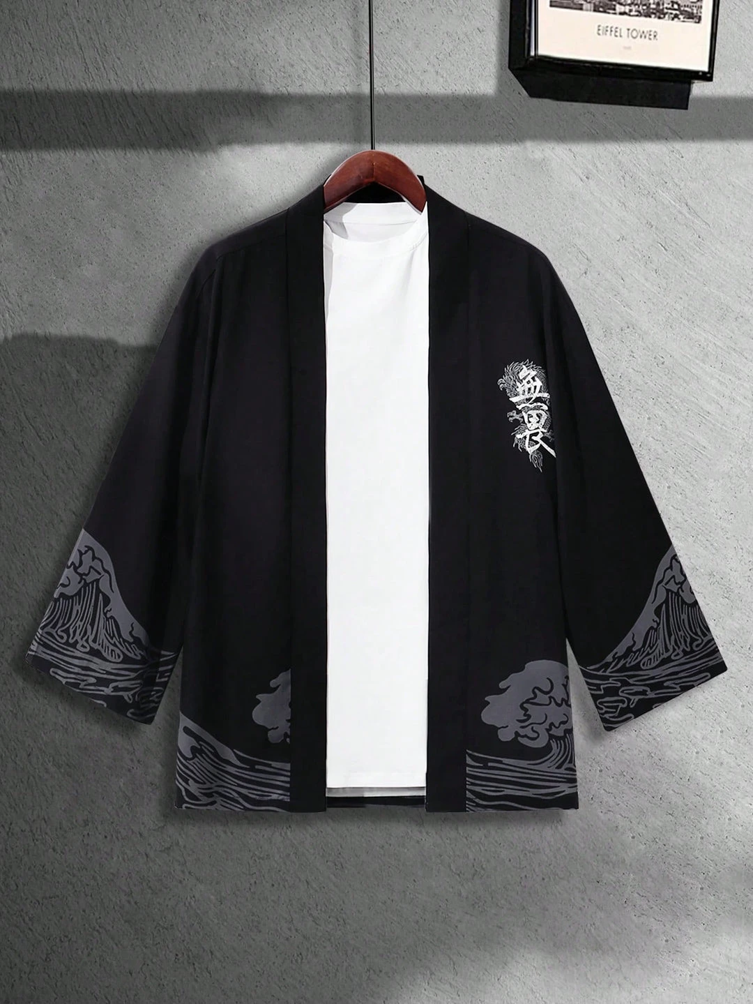 RANMARU KIMONO Men's Summer Short-sleeved Printed Shirt Shirt Fashion National Trend Harajuku Retro Cardigan and Clothing