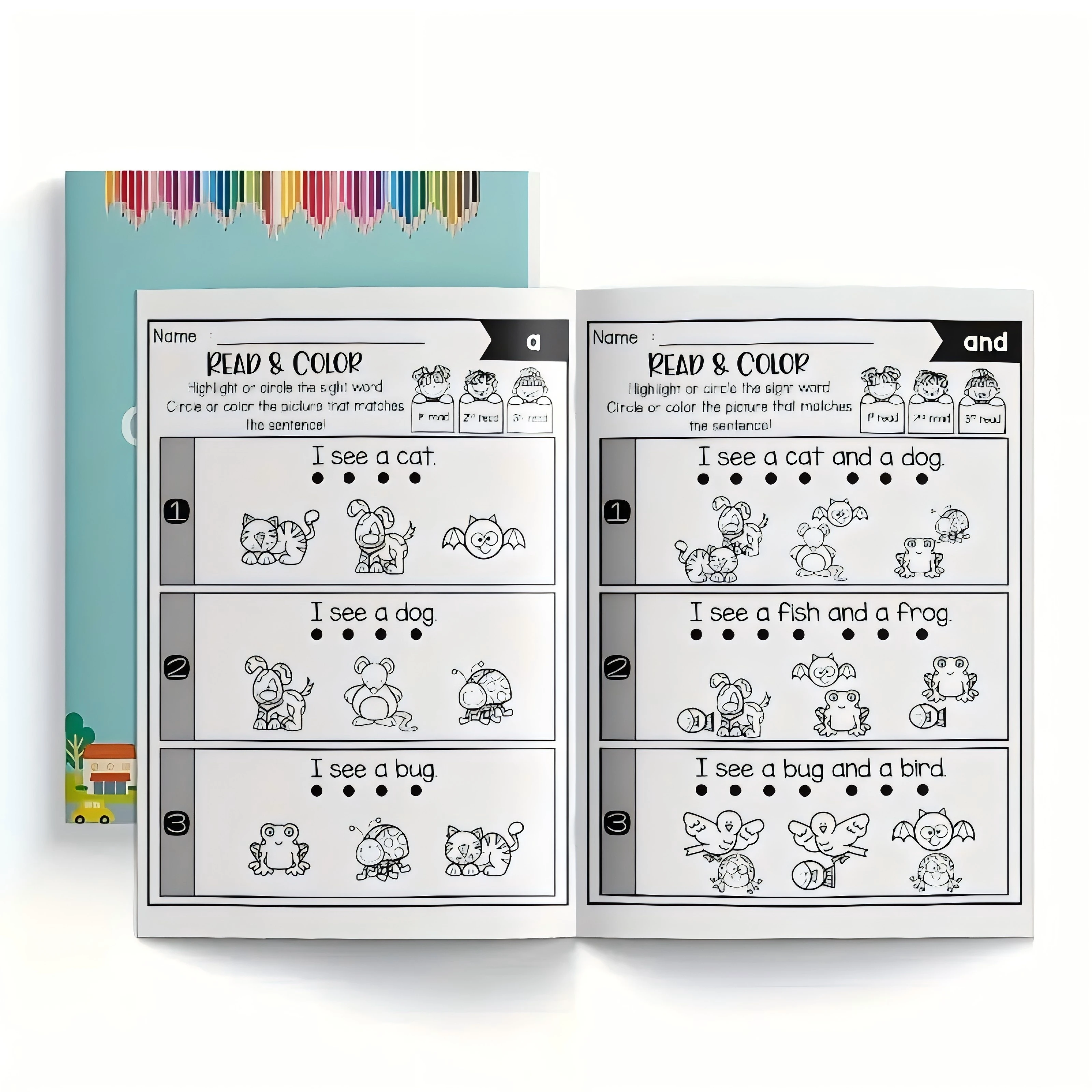 English Reading Comprehension Workbook for Kids, Reading Practice Book, Improve Vocabulary, Reading & Comprehension Skills