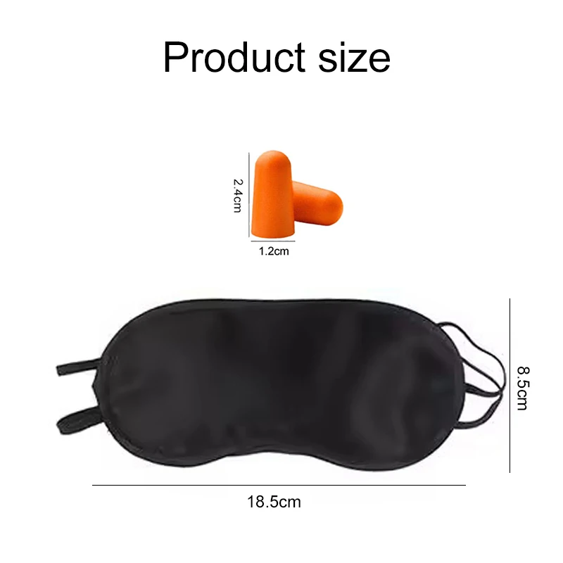 5PCS Eye Mask / Earplug Sleep Products Bulk Polyester Shading Breathability Eye Mask Noise Reduction Sponge Earplugs TMZ