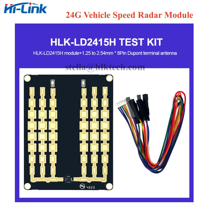 New HLK-LD2415H 24G Millimetre Wave Vehicle Speed Feedback Radar Module 1KM Long Range Speed Sensor Serial Communication LD2415H